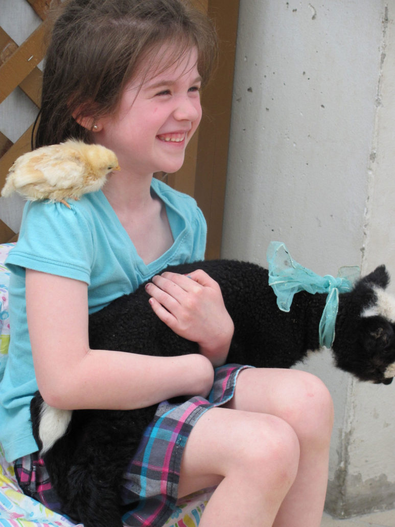Kid with Animals