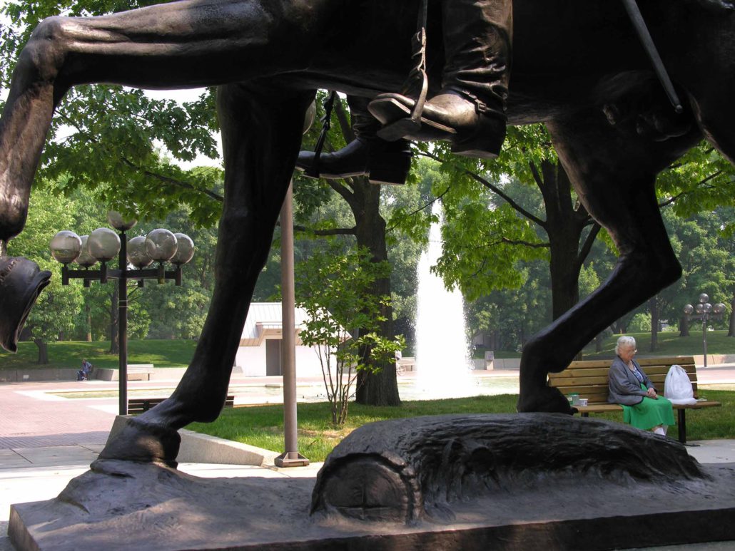 3 Freimann Square and General A. Wayne statue
